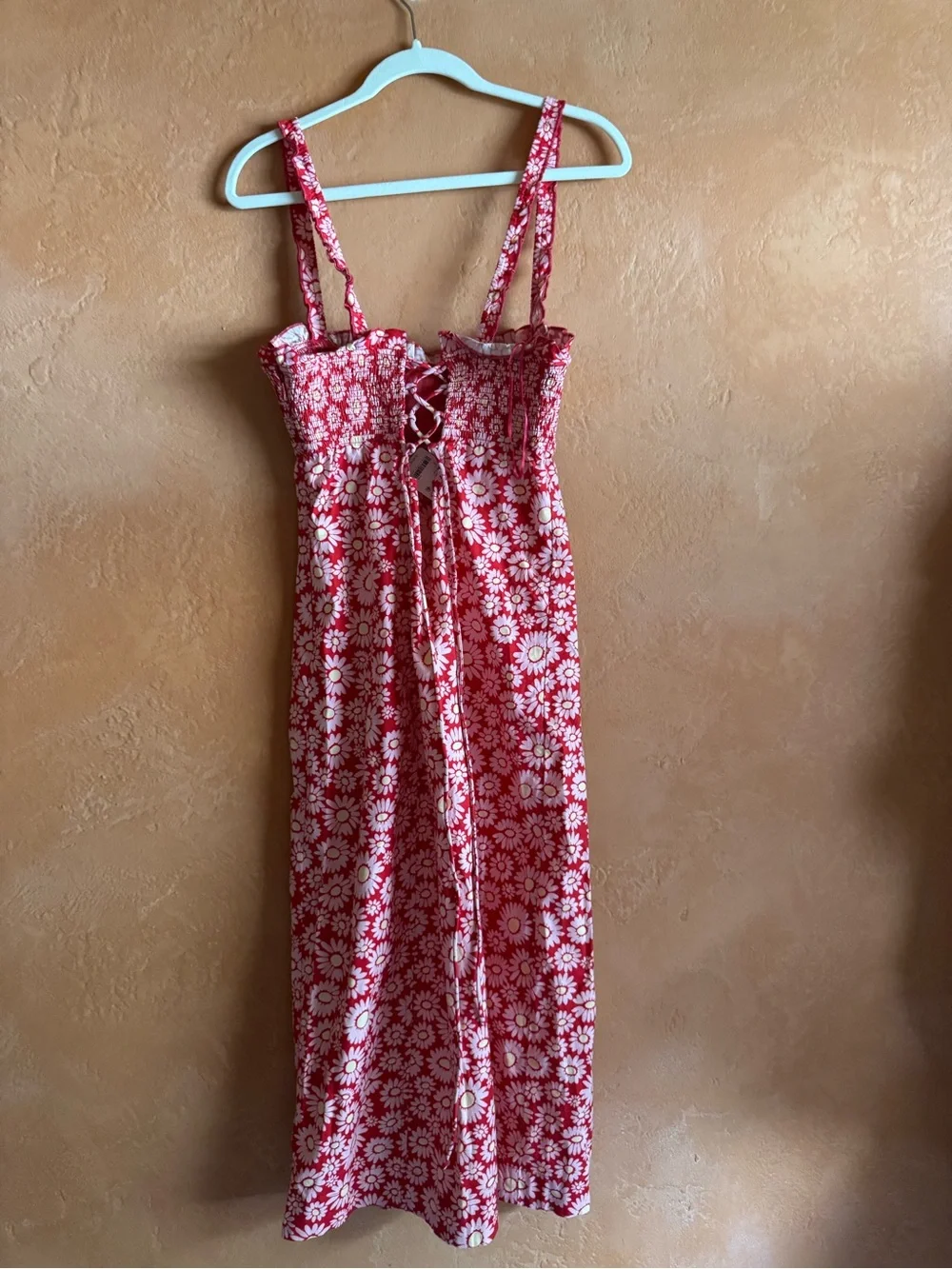 Free People Lucinda Tomato Daisy Floral Corset Dress NWT Size S $148